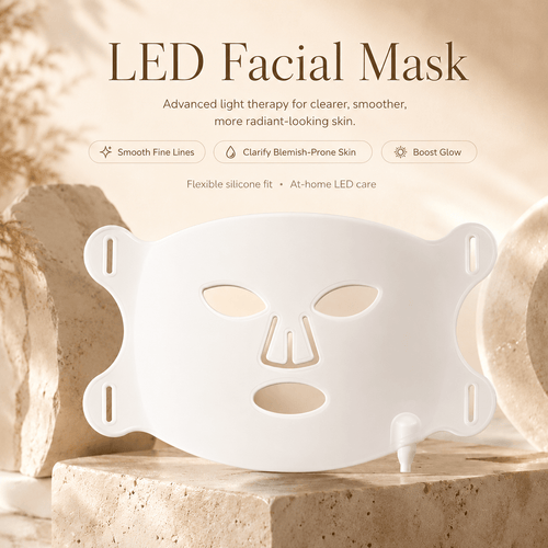LED Facial Mask – 4-Light Therapy Skincare Device - Olyvi Beauty