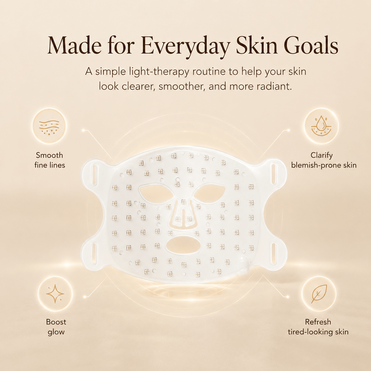 LED Facial Mask – 4-Light Therapy Skincare Device - Olyvi Beauty