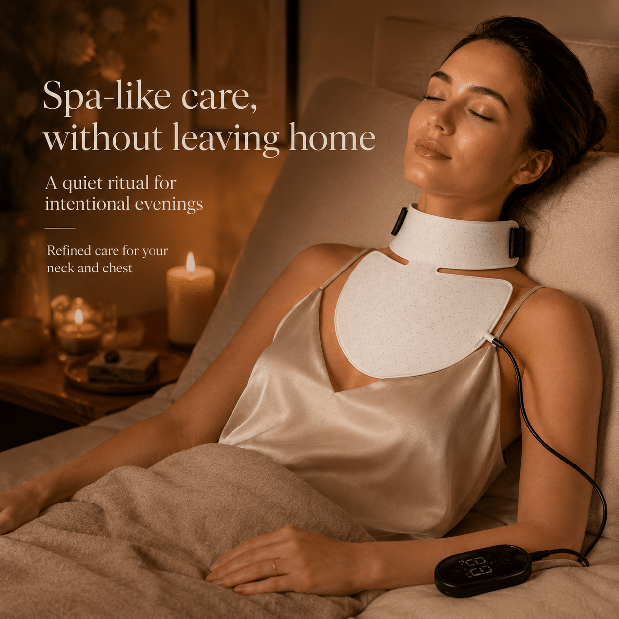 Olyvi LED Neck & Décolleté Light Therapy Mask - Olyvi Beauty