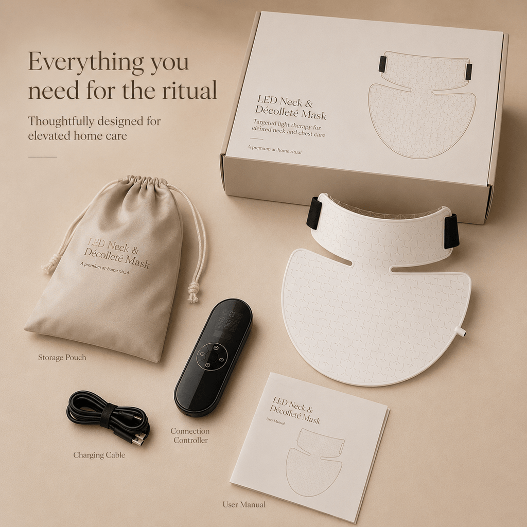 Olyvi LED Neck & Décolleté Light Therapy Mask - Olyvi Beauty