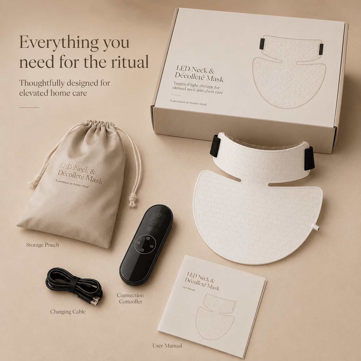 Olyvi LED Neck & Décolleté Light Therapy Mask - Olyvi Beauty