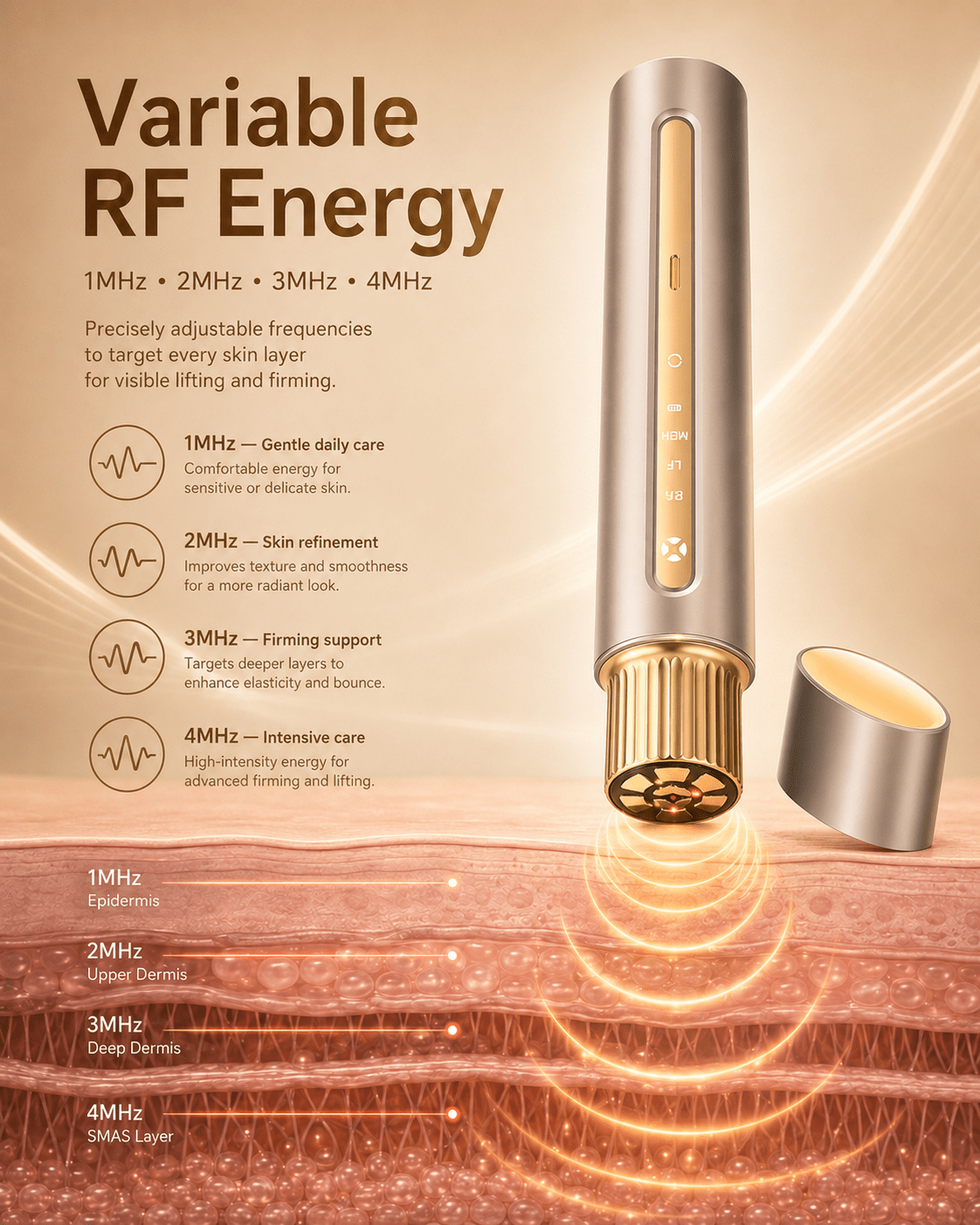 Olyvi RF Beauty Device for Firming & Lifting - Olyvi Beauty