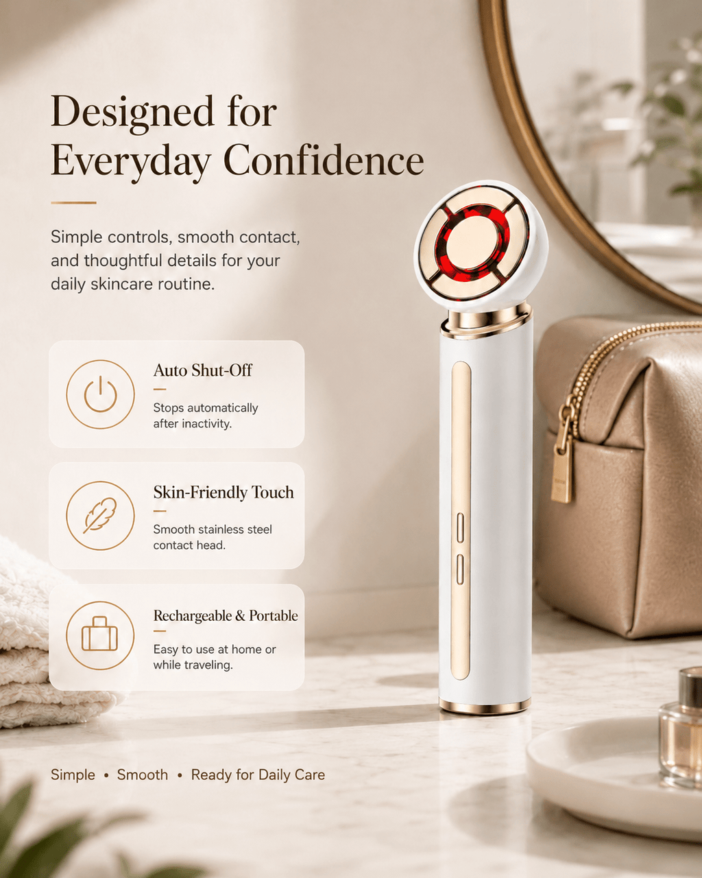 Olyvi Ultrasonic EP Facial Infusion & Toning Device - Olyvi Beauty