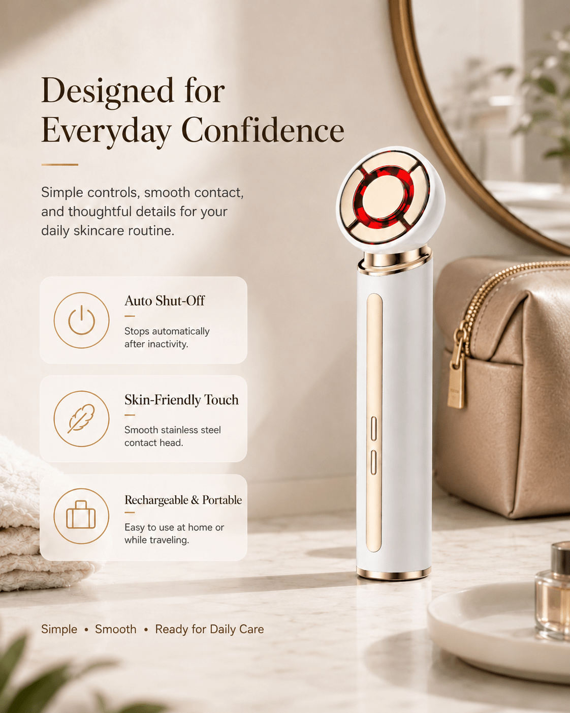 Olyvi Ultrasonic EP Facial Infusion & Toning Device - Olyvi Beauty